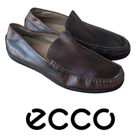 Ecco Classic Moc 2.0 Loafers Shoes Mens 46 Sz 12 / 12.5 Leather Brown Slip On main image 5